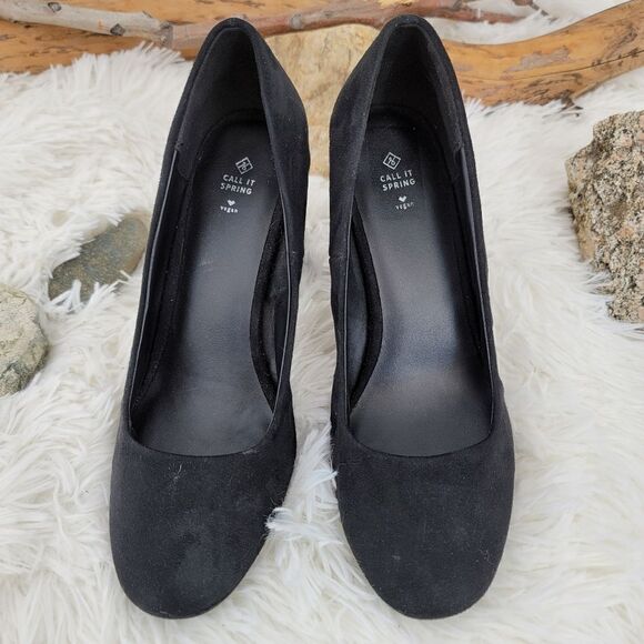 Call it spring suede black pumps - Picture 7 of 9